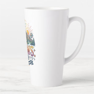 Taza De Café Latte Camiseta Seek New Views – Aventura Inspiradora G