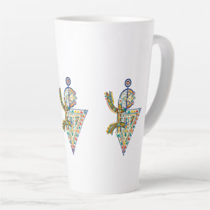 Taza De Café Latte Camiseta tribal geométrica Amazigh Amazigh