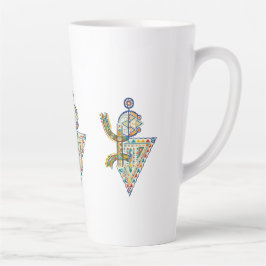 Taza De Café Latte Camiseta tribal geométrica Amazigh Amazigh