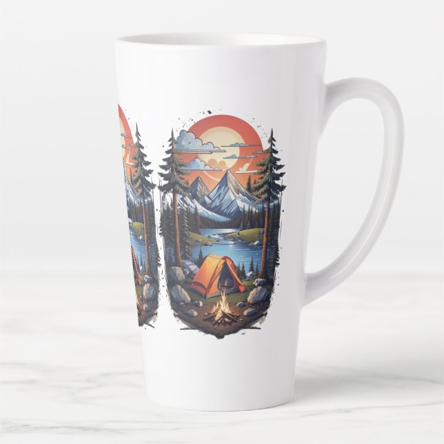 Taza De Café Latte Campamento de montaña (Derecha)