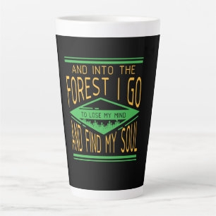 Taza De Café Latte Campamento - En el bosque voy divertido campamento