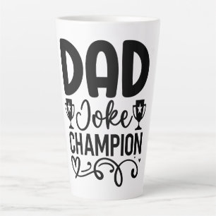 Taza De Café Latte Campeón de Chiste de papá   Gracioso regalo del Dí
