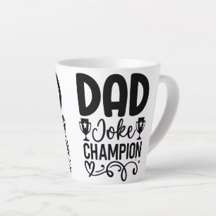 Taza De Café Latte Campeón de Chiste de papá   Gracioso regalo del Dí