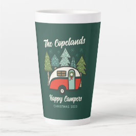 Taza De Café Latte Campers Happy Personalizados