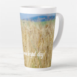 Taza De Café Latte Campo amarillo