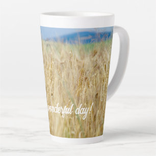 Taza De Café Latte Campo amarillo