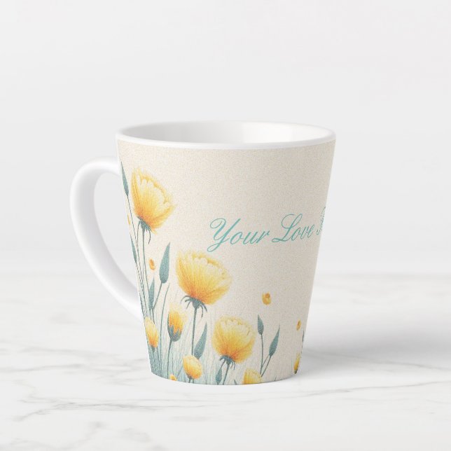 Taza De Café Latte Campo de amor eterno (Ángulo izquierdo)