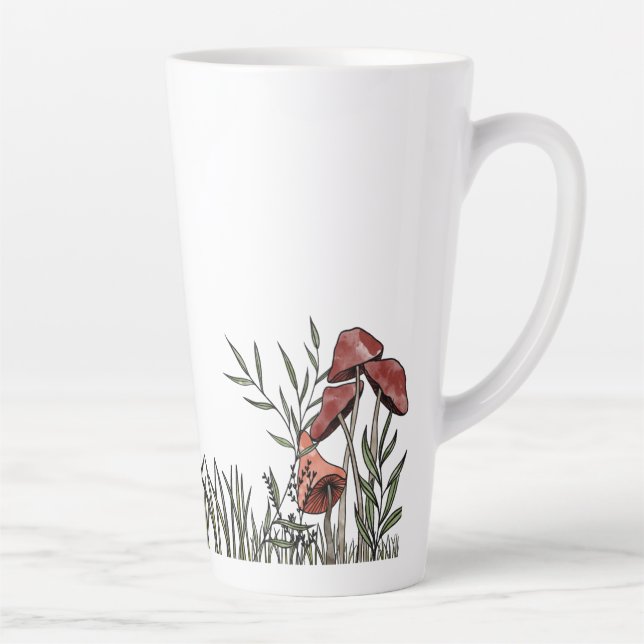 Taza De Café Latte Campo Mushroom (Derecha)