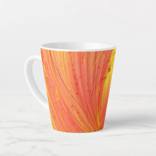 Taza De Café Latte Campos de fuego dorado
