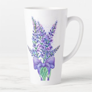Taza De Café Latte Campos de lavanda Latte Mug 5