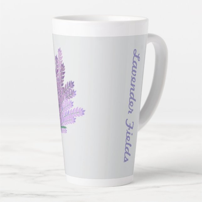 TAZA DE CAFÉ LATTE CAMPOS DE LAVANDERÍA (Ángulo derecho)