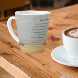 Taza De Café Latte Campos irlandeses de trigo dorado