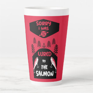 Taza De Café Latte Canadá de la pesca del salmón
