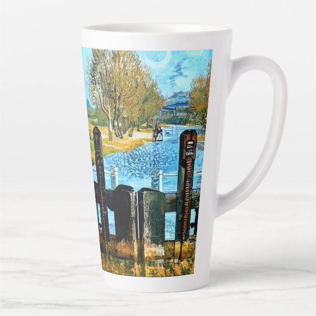 TAZA DE CAFÉ LATTE CANALES Y NARROWBOATS (Derecha)