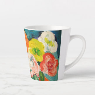 Taza De Café Latte Canasta de flores latte mug