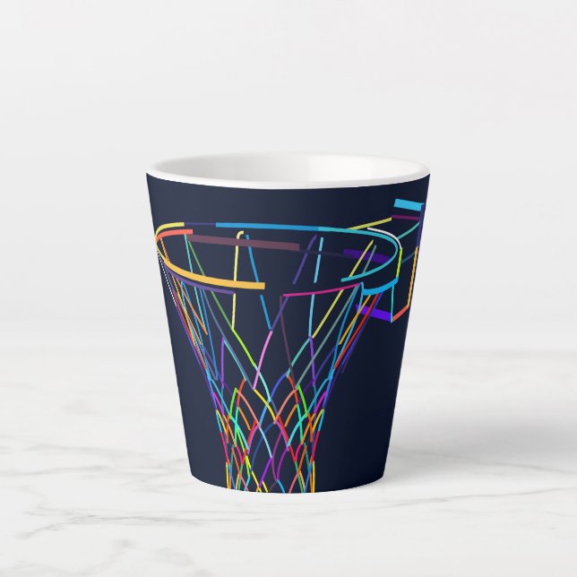 Taza De Café Latte Canción de baloncesto (Anverso)