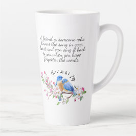 Taza De Café Latte Canción en tu amistad cardíaca