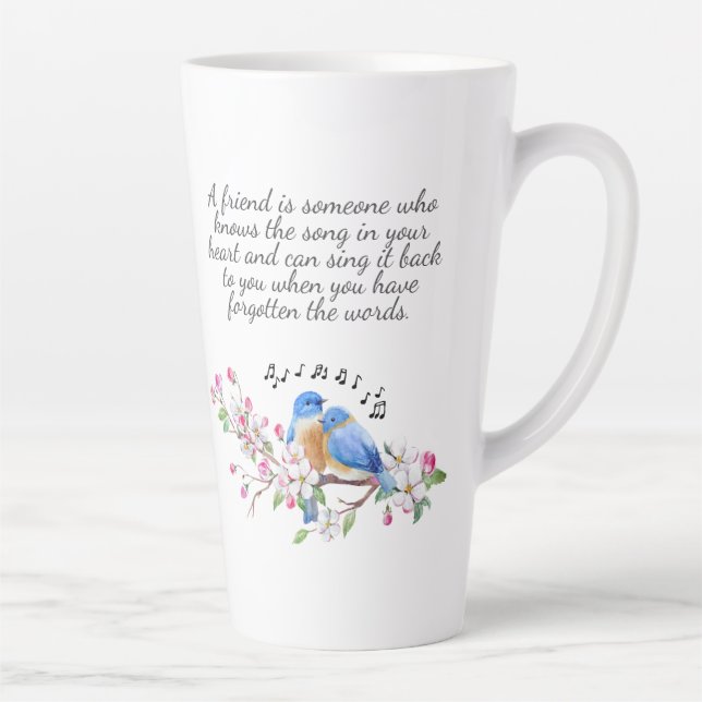 Taza De Café Latte Canción en tu amistad cardíaca (Derecha)