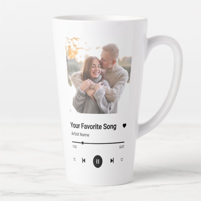 Taza De Café Latte Canción personalizado canción favorita un café taz (Derecha)