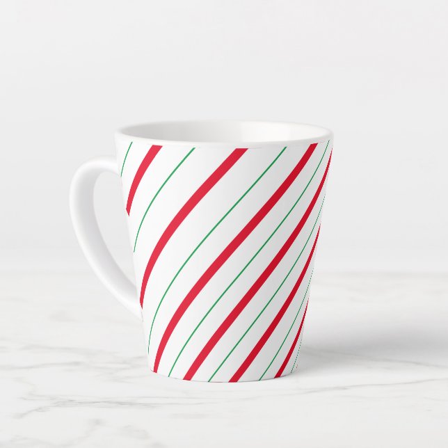 Taza De Café Latte Candy Cane Holiday Latte Mug (Ángulo izquierdo)