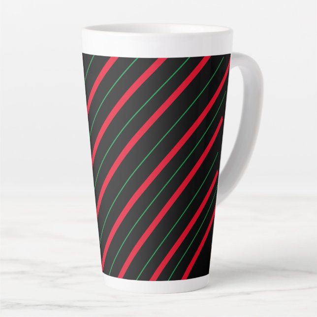 Taza De Café Latte Candy Cane Holiday Latte Mug (Ángulo derecho)