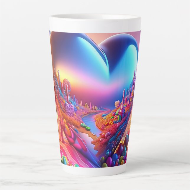 Taza De Café Latte Candyland Pinball Heart Mug (Anverso)