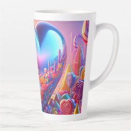 Taza De Café Latte Candyland Pinball Heart Mug