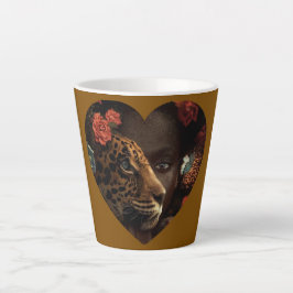 Taza De Café Latte Caneca Afro Lion