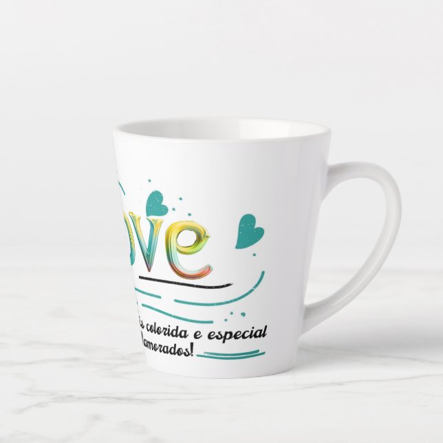 Taza De Café Latte Caneca comemorativa, namorados (Derecha)