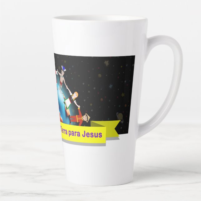 Taza De Café Latte Caneca Crianças para Jesus (Biblinha e Turminha) (Derecha)