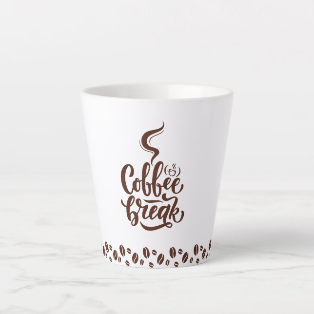 Taza De Café Latte Caneca de latte Coffee break (Anverso)