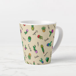Taza De Café Latte Caneca Linha Cactus