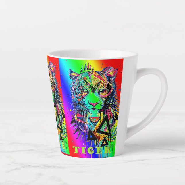 Taza De Café Latte Caneca para café latte/Tigres (Derecha)