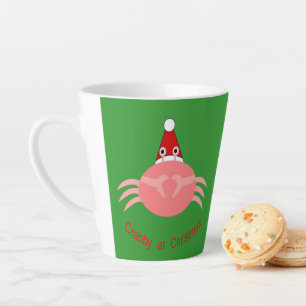 Taza De Café Latte Cangrejo navidad