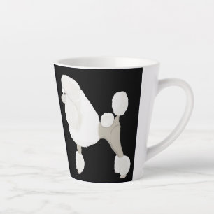 Taza De Café Latte Caniche de Exposición Blanco
