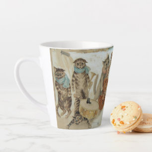 Taza De Café Latte Canto de gatos Carol por Louis Wain