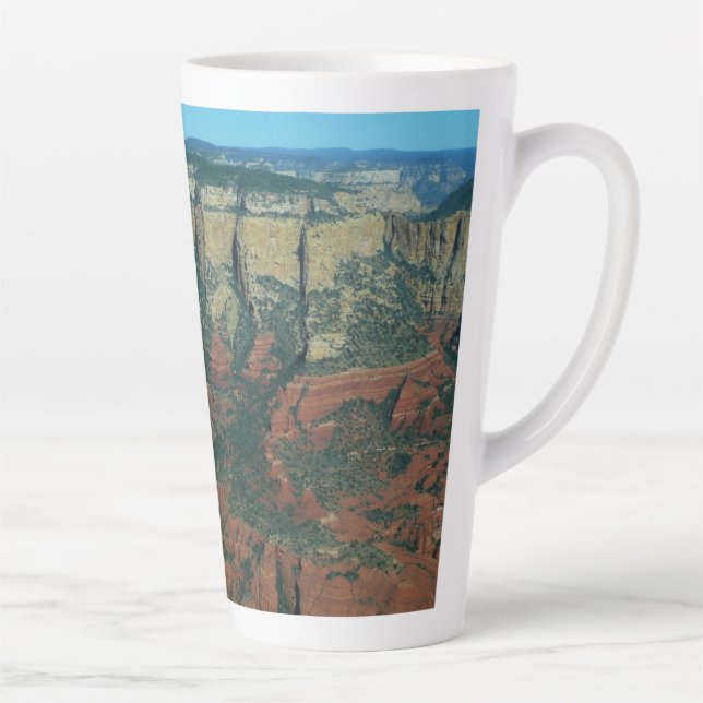 Taza De Café Latte Capas de rocas rojas en Sedona Arizona (Derecha)