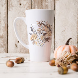 Taza De Café Latte Capricornio Astrología Zodiaco Acuarela | Monogram