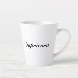 Taza De Café Latte Capricornio Rótulo Zodiaco Astrología clásica eleg