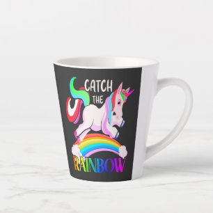 Taza De Café Latte Captura el arcoiris - diseños de Unicorn-15989