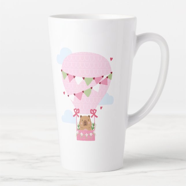 Taza De Café Latte Capybara Birthday Party Kids Watch (Derecha)