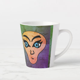 Taza De Café Latte cara alienígena