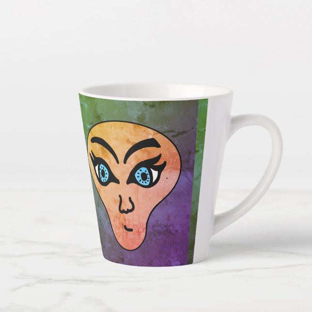 Taza De Café Latte cara alienígena (Derecha)
