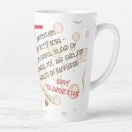 Taza De Café Latte Cara divertida | Eres mi foto de Boba