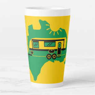 Taza De Café Latte Caravana Camping Australiano