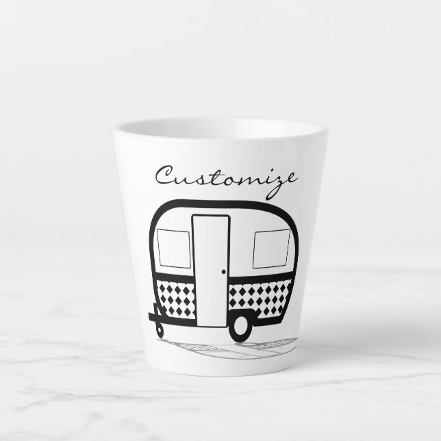Taza De Café Latte Caravana Thunder_Cove del viajero clásico (Anverso)