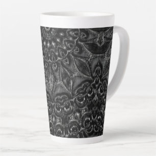 Taza De Café Latte Carbón Mandala