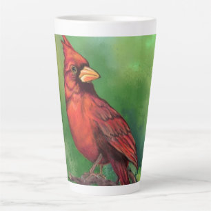 Taza De Café Latte Cardenal rojo del norte Latte Mug