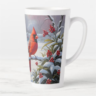 Taza De Café Latte Cardenal rojo Songbirds