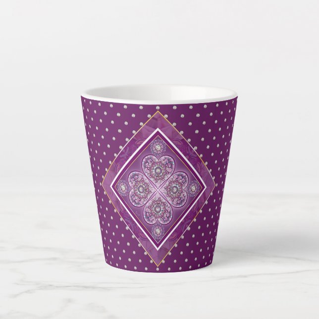 Taza De Café Latte Cardinal red Rosace (Anverso)